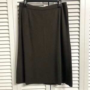 Louis Dell’Olio Whisper Knit A-line Midi Skirt Women's Hunter Green Sz S NWOT